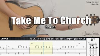 Take Me To Church  Hozier  Fingerstyle Guitar  TAB  Chords  Lyrics [upl. by Decato]