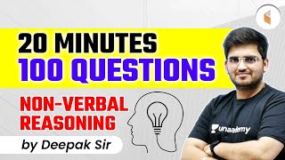 20 Minutes में 100 Questions  Non Verbal Reasoning by Deepak Sir [upl. by Jolyn]