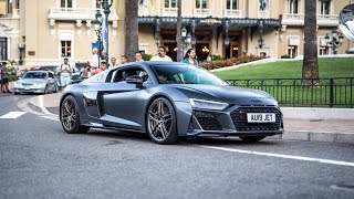 2020 Audi R8 V10 Performance  Exhaust Sounds amp Driving in Monaco [upl. by Ttelracs]