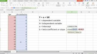 Regression Analysis with MS Excel [upl. by Uhn976]