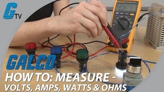 How To Measure Volts Amps Watts amp Ohms with a Multimeter [upl. by Gilberta]