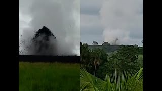 Momento exacto de la erupción de volcán de lodo en Necoclí Antioquia [upl. by Buford]