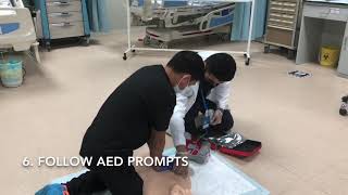 Basic Life Support CPR with AED  AHA 2020 Guided [upl. by Llenrahc]