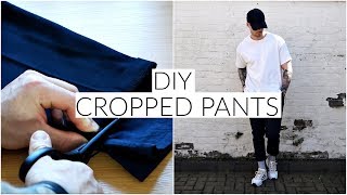 EASY DIY CROPPED PANTS TUTORIAL  Mens Fashion  Daniel Simmons [upl. by Dickson]