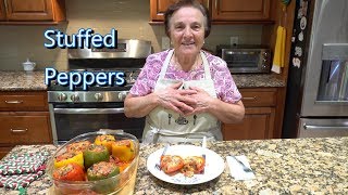 Italian Grandma Makes Stuffed Peppers [upl. by Enyahc570]