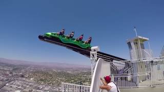 STRATOSPHERE Las Vegas ULTIMATE EXTREME THRILL RIDES [upl. by Ueihtam]