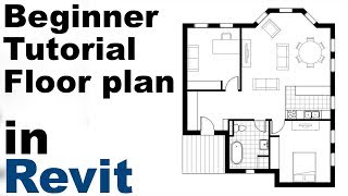 Revit Beginner Tutorial  Floor plan part 1 [upl. by Alyaj439]