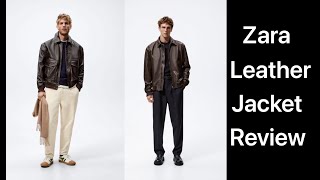 Zara Leather Jacket Review [upl. by Galatea]