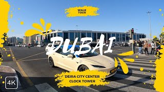 Dubai 4K Walking Tour – Deira City Center amp Clock Tower [upl. by Bannon]