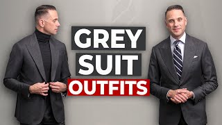 5 STYLISH Grey Suit Combinations  Wedding Business SemiFormal [upl. by Asiilanna]