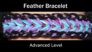 Rainbow Loom® Feather Bracelet [upl. by Swithbert415]