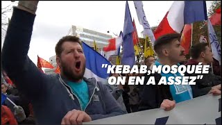 A la manif quotstop islamismequot on a surtout entendu des slogans antiimmigrés et antiislam [upl. by Maloy]