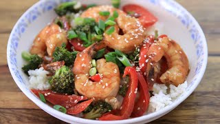 Quick and Easy Shrimp Stir Fry Recipe [upl. by Nevear445]