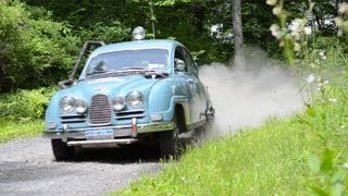 2 Stroke 1961 SAAB 96 Rally Car Sideways at 7000 RPM in the Gravel  DRIVE Moment [upl. by Margit423]