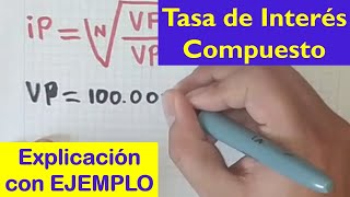 Como calcular la TASA de interés INTERÉS COMPUESTO [upl. by Dibbrun]