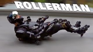 ROLLERMAN – Extreme Downhill Rollerblading Suit [upl. by Feldman]