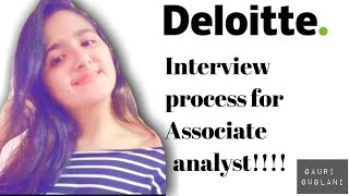 MY DELOITTE INTERVIEW EXPERIENCE FOR THE ROLE OF ASSOCIATE ANALYST  TIPS AND ADVICE  deloitte [upl. by Frederigo968]