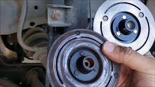 NISSAN Replacing AC Pulley amp Clutch [upl. by Ahcirt]