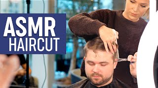 ASMR Relaxing Haircut  Professional Scissor Cut  Sleep Inducing [upl. by Christiana]