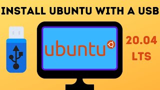 How To Install Ubuntu 2004 Using A Bootable USB Drive [upl. by Kerrill]