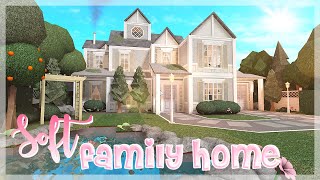 Soft Family Home  Bloxburg Speed Build [upl. by Mcintyre]