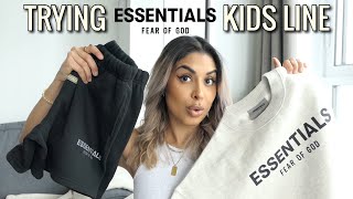 I Tried Fear of God Essentials KIDS LINE [upl. by Anwahsar703]