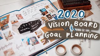 new year bullet journal ideas 2020 vision board amp goal planning [upl. by Llerrac]