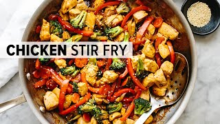 CHICKEN STIR FRY  easy healthy 30minute dinner recipe [upl. by Majka]