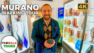 Murano Italy Walking Tour AND Glass Demonstration 4K60fps [upl. by Lenoil]