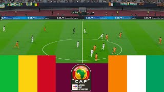 Mali 1 vs 2 Cote dIvore 2024 CAF Africa Cup  Video game simulation PES 2021 [upl. by Yrakaz]