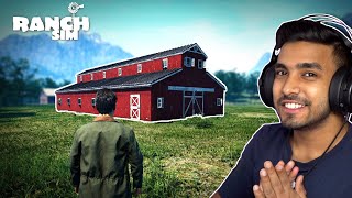 I BUILD AN ULTRA GIANT BARN HOUSE  RANCH SIMULATOR GAMEPLAY 11 [upl. by Ahtamat]