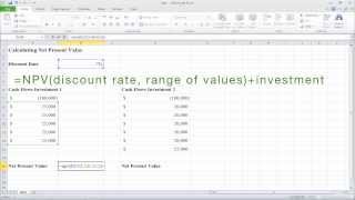 How to Calculate Net Present Value Npv in Excel [upl. by Annaoy65]