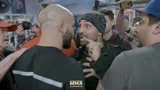 Paulie Malignaggi Artem Lobov Get in Physical Altercation at Bare Knuckle FC Media Day [upl. by Adnahsor756]