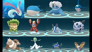 EVOLUTION 12 POKÉMON GO GEN 3 WATER TYPES amp ICETYPES [upl. by Noelopan]