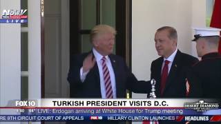 WATCH President Trump Greets Turkish President Erdogan at White House Arrival FNN [upl. by Harol]