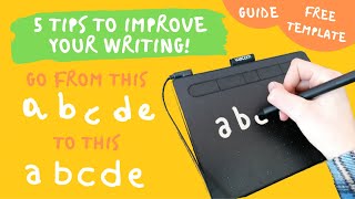 Improve Your Handwriting On A Pen Tablet  The Ultimate Guide  free template [upl. by Cirde]