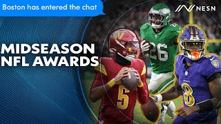 MVP Lamar Jackson OPOY Saquon Barkley  NFL Midseason Awards [upl. by Nekcerb190]