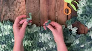 How to Add a Skein of Yarn to Your Finger Knit Blanket [upl. by Ennaej704]