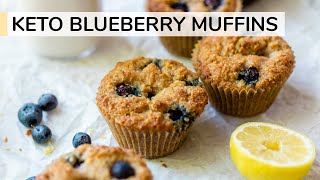 KETO BLUEBERRY MUFFINS  easy healthy muffin recipe [upl. by Nievelt28]