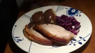 quotFlæskestegquot  Traditional Danish Pork Roast with Cracklings amp Gravy  Recipe  56 [upl. by Eilrahc]