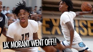 JA MORANT CRAZY DUNKS IN FRONT OF HIGH SCHOOL BASKETBALL TEAM THAD [upl. by Chatterjee349]