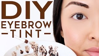 HOW TO Tint Your Eyebrows At Home Naturally  DIY Recipe [upl. by Neemsay515]