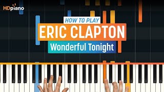 Piano Lesson for quotWonderful Tonightquot by Eric Clapton  HDpiano Part 1 [upl. by Atihcnoc]