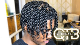 QTHEBRAIDER HOW TO Double Strand Twist Male Edition [upl. by Nannaihr]