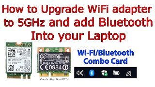 How to UpgradeAdd WiFiBluetooth adapter in your Laptop WiFi 5GHz Bluetooth 50 [upl. by Gallagher]