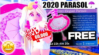 💘 How To Get The 2020 Elegant Parasol FOR FREE ☂️ GIVEAWAY Roblox Royale High [upl. by Warthman319]