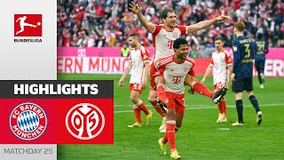 Goal festival in the Allianz Arena  Bayern München  Mainz 05 81  Highlights  MD 25 – BL 2324 [upl. by Shuler]