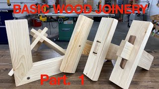 Simple Woodworking Joints For Beginners  5 Different types  Part 1 [upl. by Ahsitam154]