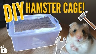 HOW TO MAKE A BIN CAGE  DIY Hamster cage [upl. by Mareld]