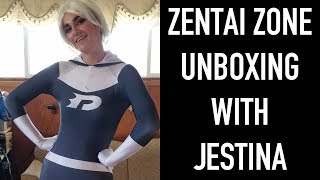 Zentai Zone Unboxing with Jestina Keys  Danny Phantom Suit [upl. by Ledua225]